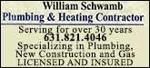 William Schwamb Plumbing & Heating Sponsorship Banner